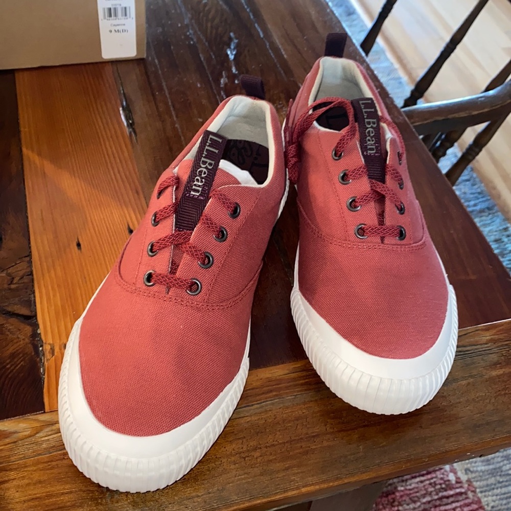 L.L. Bean Eco Woods Shoe Canvas Lace Up Cayenne